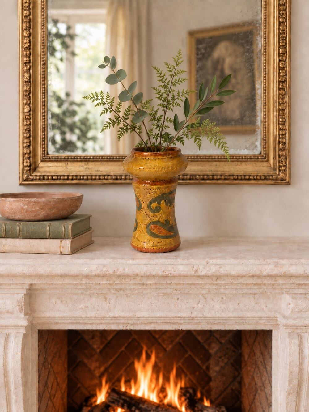 Vintage Bitossi Aldo Londi Candle Holder Bud Vase Italian Art Pottery 6"